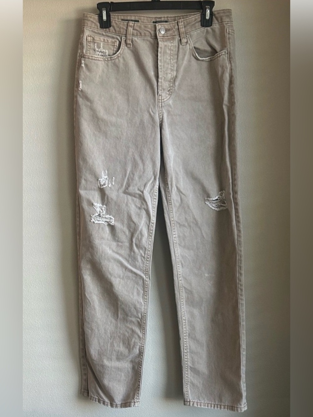 Wild Fable Straight Leg slightly distressed Tan Color Jeans Size 8